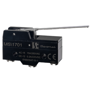 MS\1701 Miniature switch long flat lever - Снимка на изделието